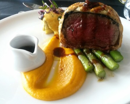 The chef's signature dish - Beef Wellington ($47)
